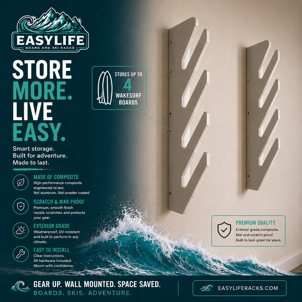 Hydrofoil Rack Water Ski, Wakeboard & Hydrofoil Racks | EasyLife Racks – EasyLife racks