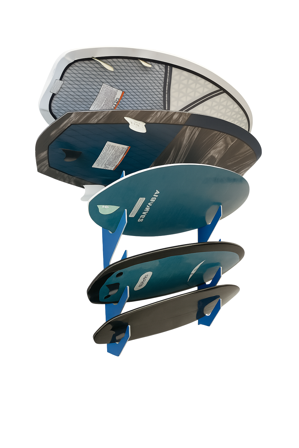 Bombshell Board Racks Large Wakesurf Board Rack | Holds 8 Boards | Garage Wall Storage ...